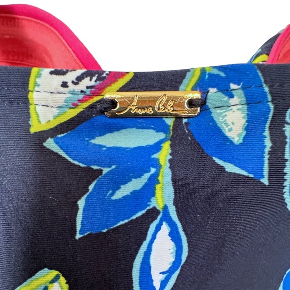 Ann Cole Twist Front Shirred Swimsuit Size 20W - Picture 11 of 16